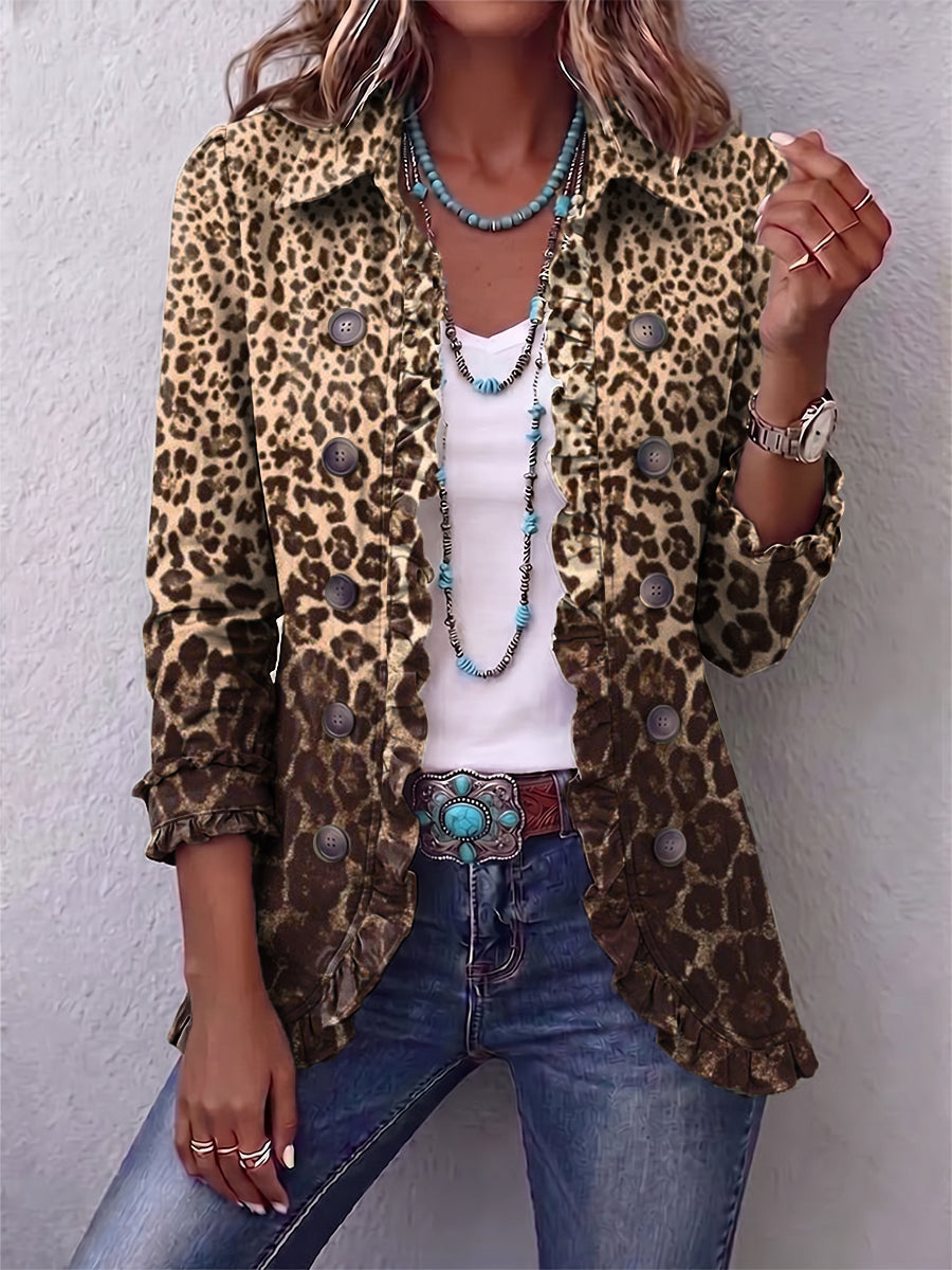 Abigail | Chaqueta de leopardo con volantes 1