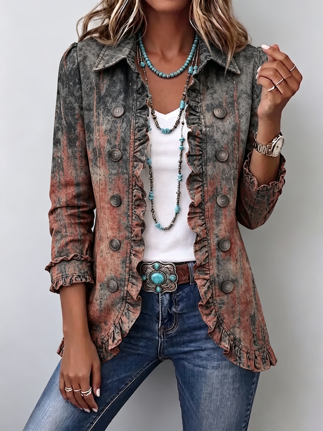 Zoey | Chaqueta degradada con volantes 1