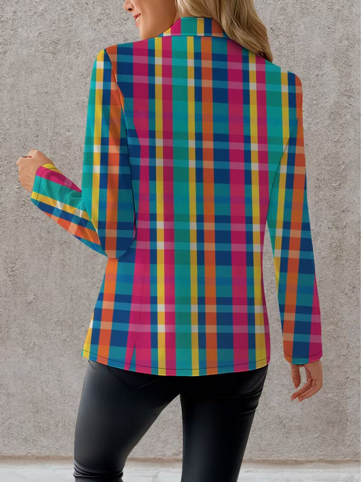 Rosaline | Chaqueta de cuadros arcoíris 4