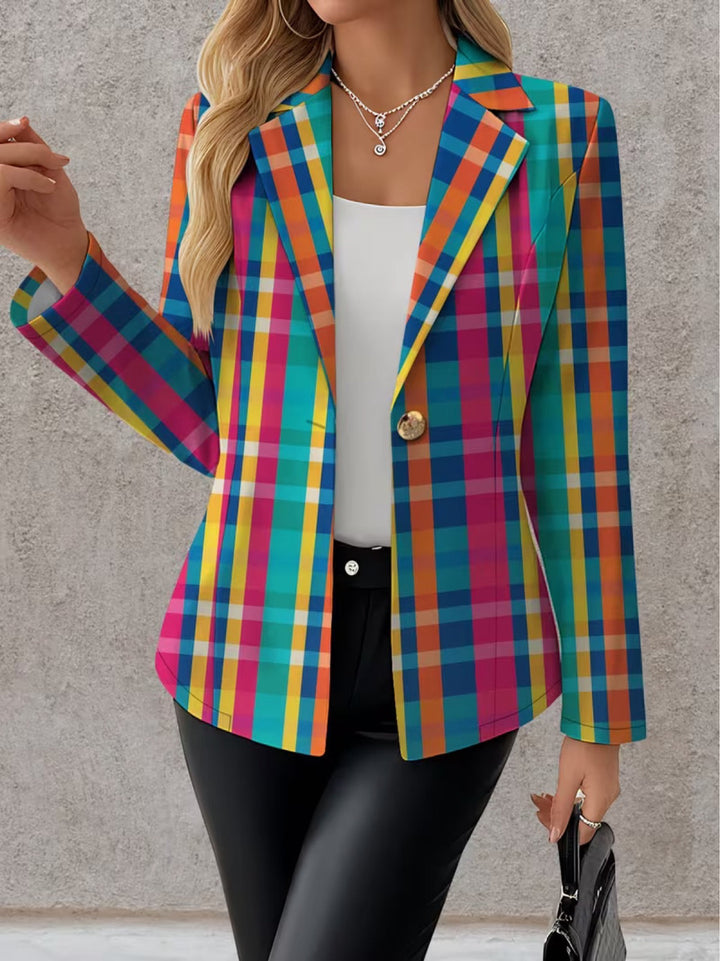 Rosaline | Chaqueta de cuadros arcoíris 2