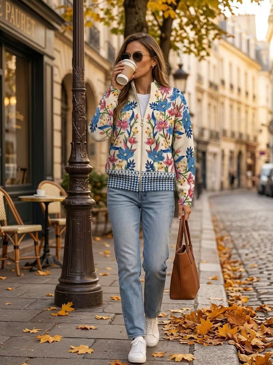 Tabitha | Cárdigan bomber de flores silvestres 2