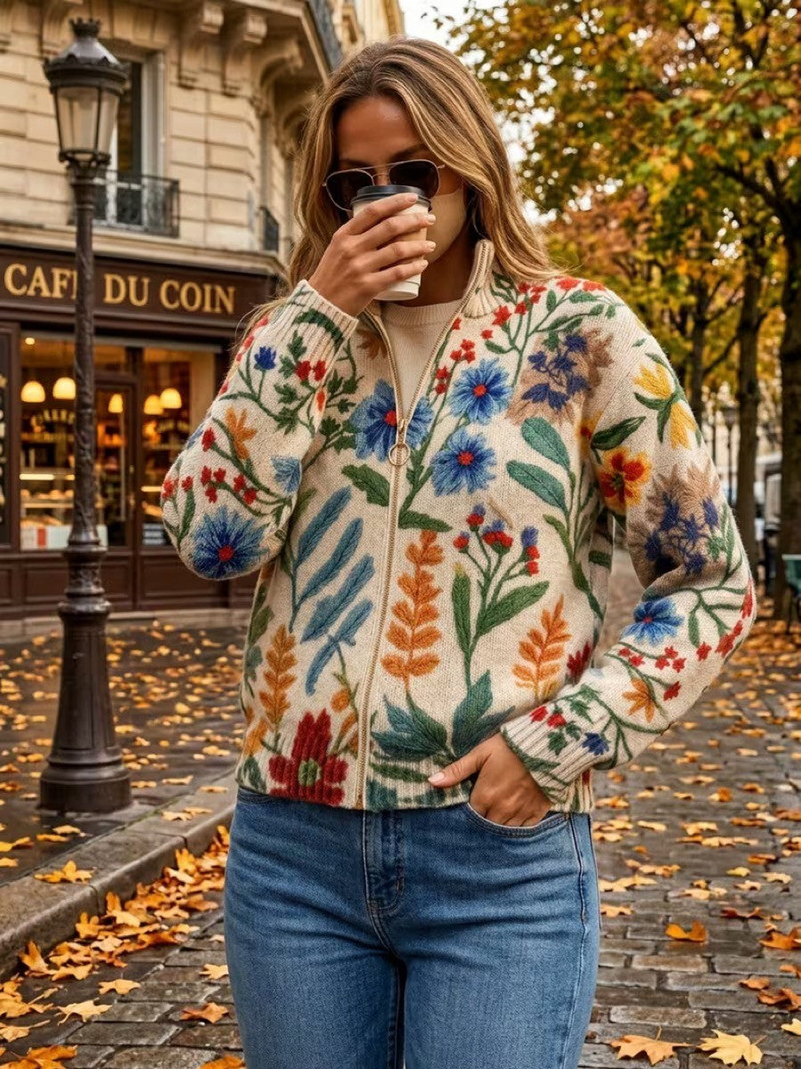 Tabitha | Cárdigan bomber de flores silvestres 3