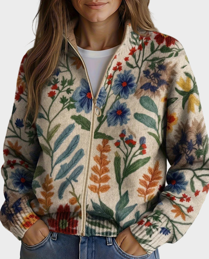 Tabitha | Cárdigan bomber de flores silvestres 1