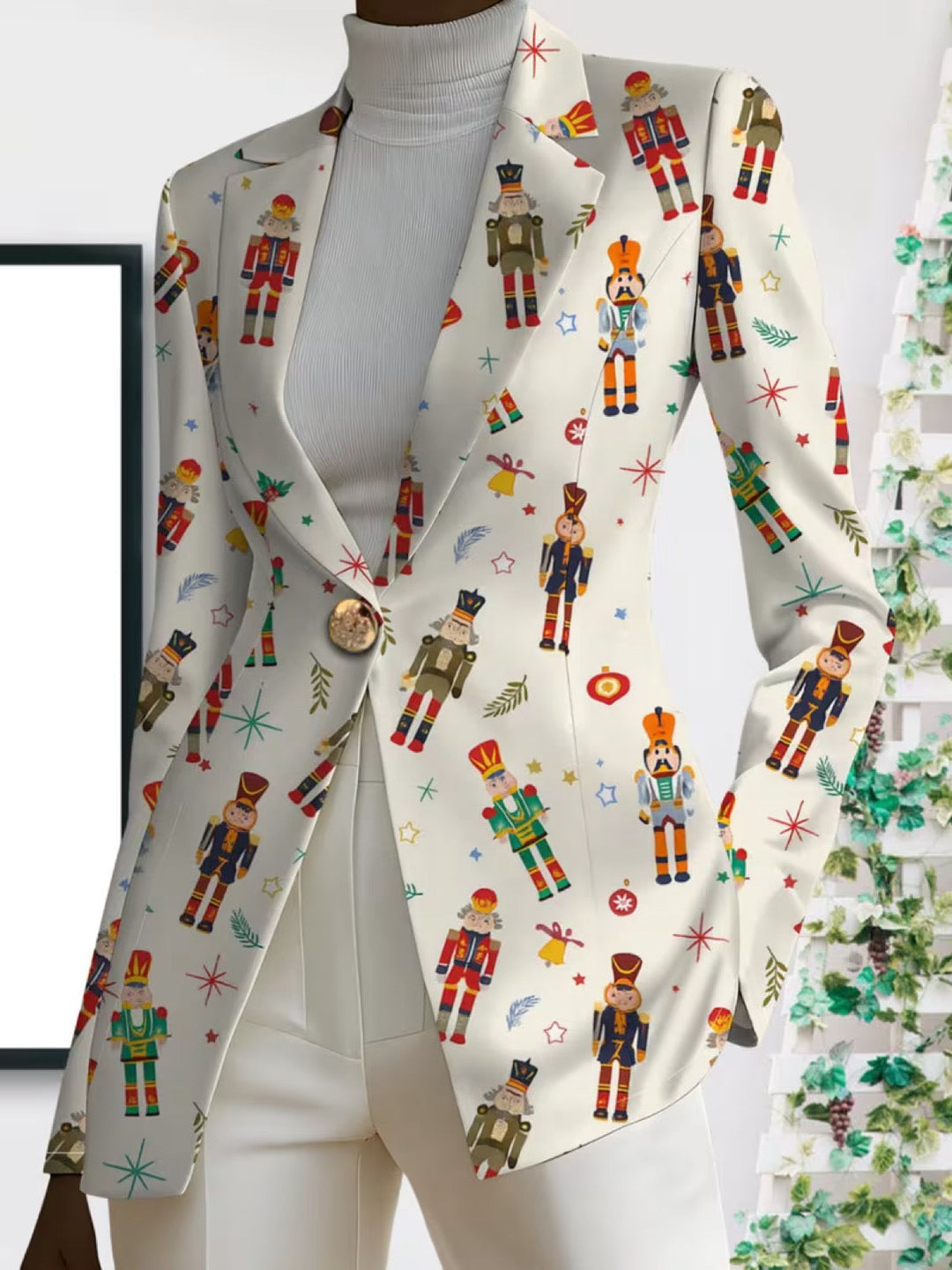 Vivenne | Americana con estampado navideño 4