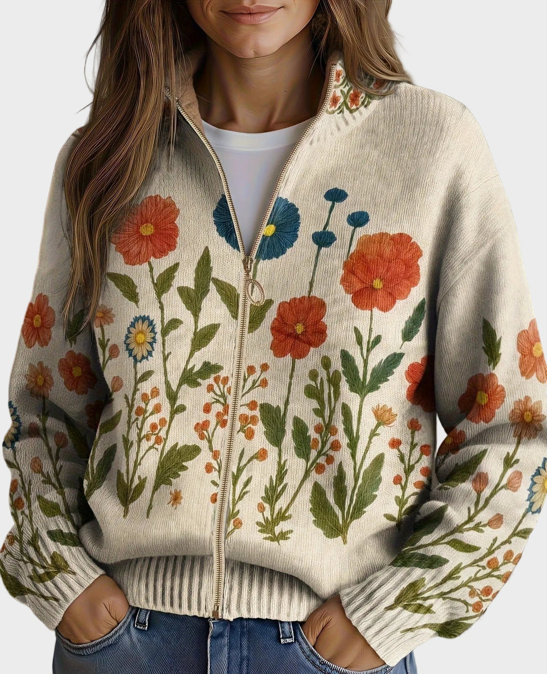 Wrenna | Cárdigan de flores silvestres 1